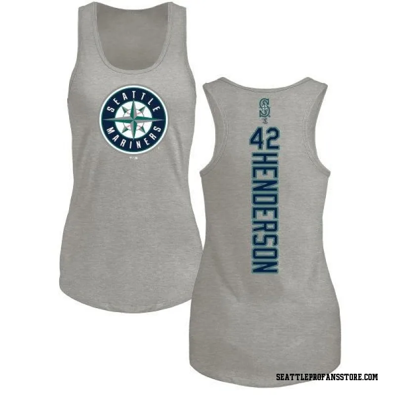 Women's Kyle Seager Seattle Mariners Backer Slim Fit T-Shirt - Ash