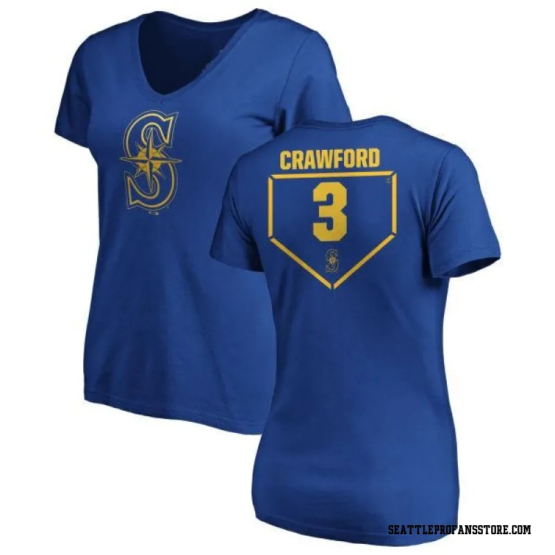 Women's J.P. Crawford Seattle Mariners Roster Name & Number T-Shirt - Navy